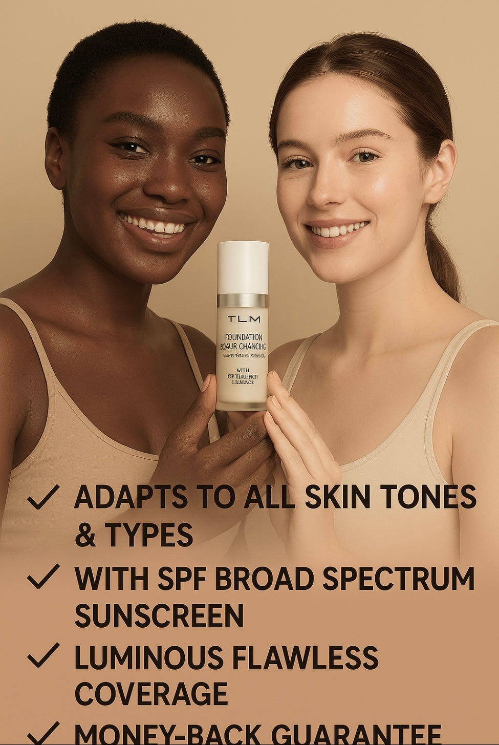 TLM™ - Color-Changing Foundation | Radiant Finish, Adaptive Tone, SPF Protection